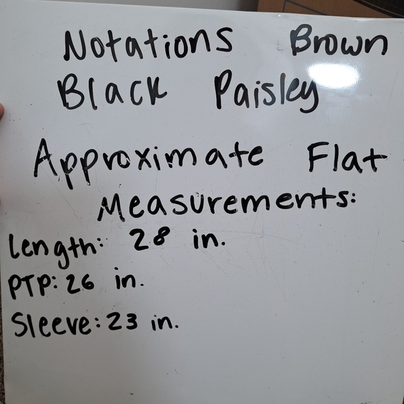 Notation Bundle Of 2 Cream Black Striped & Paisley Print Long Sleeve Shirt Sz 3X - Picture 11 of 11